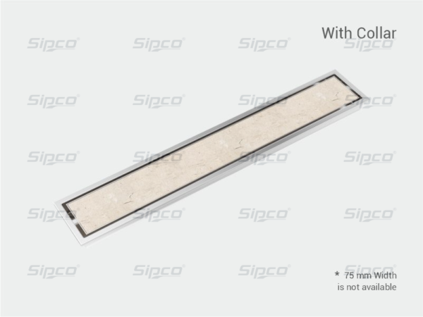 TILE INSERT WITH COLLAR Reversible Shower Drainer - Image 2